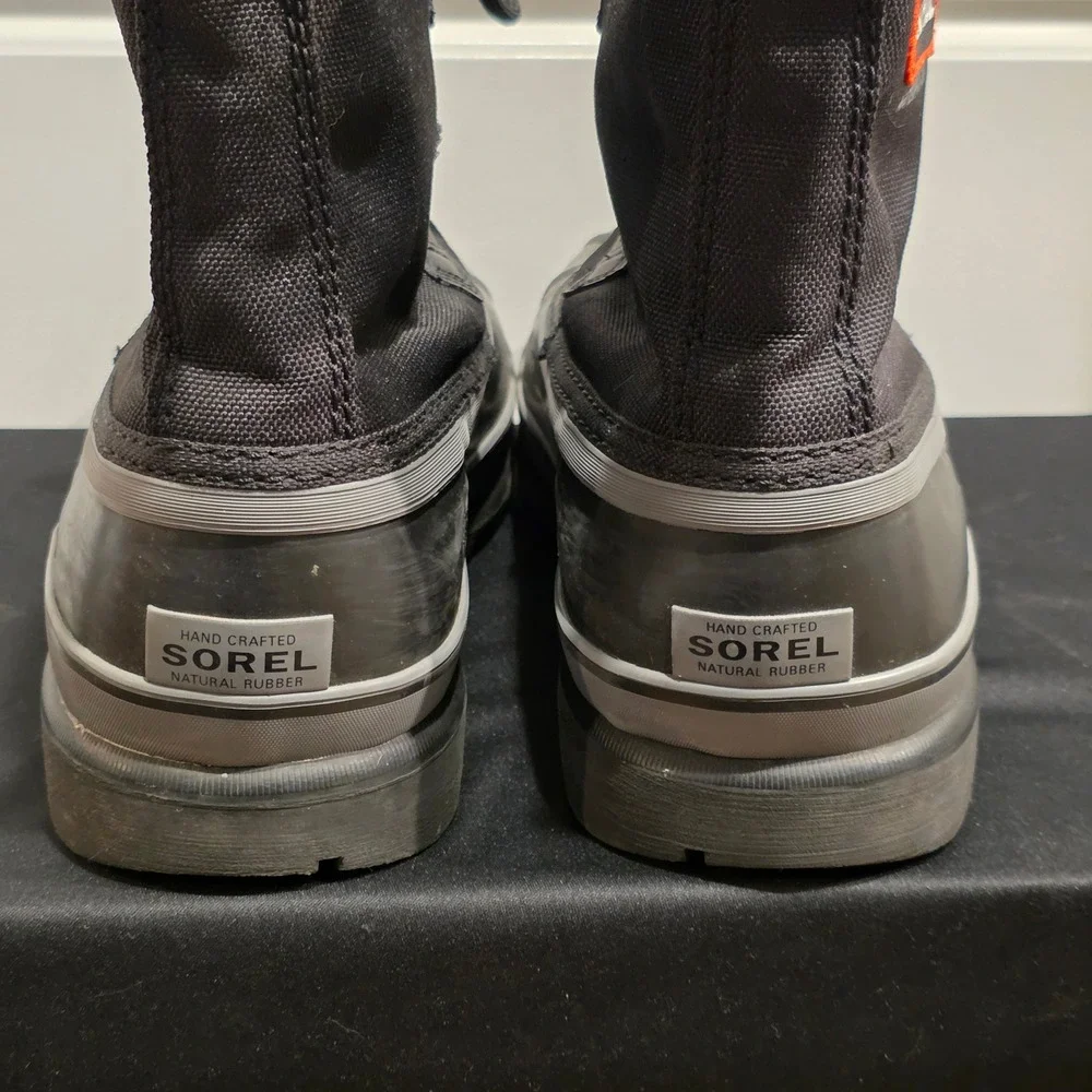 Sorel Caribou XT Men's Winter Snow Boots Sz‎ 12 Black Grey Gorpcore